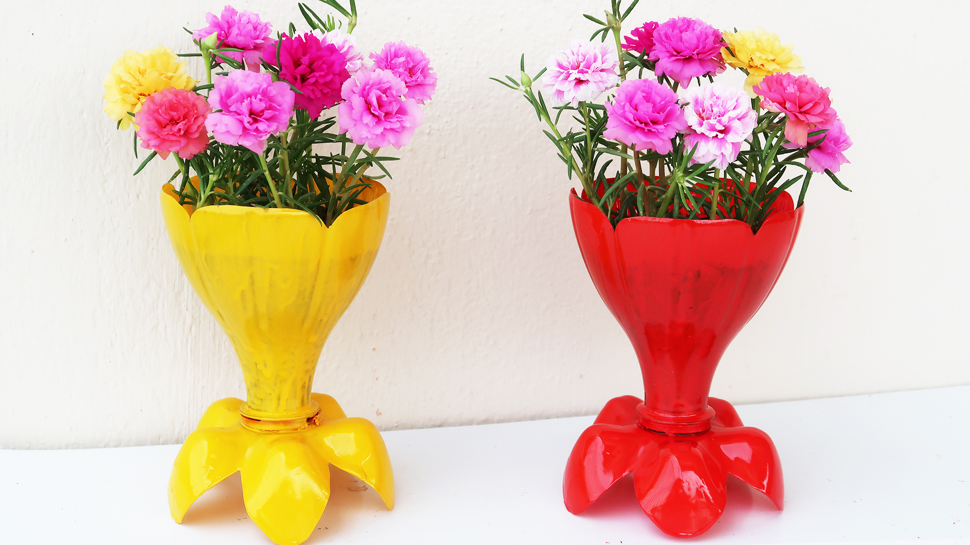 Creative Ideas, Beautiful Flower Pots Made From Discarded Plastic Bottles