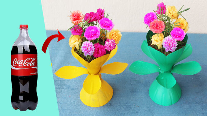 Awesome Flower Pot Idea, Beautiful Flower Pot From Recycled Plastic Bottle