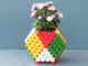 Beautiful Colorful Cube Flower Pots Ideas From Recycled Plastic Bottle Caps
