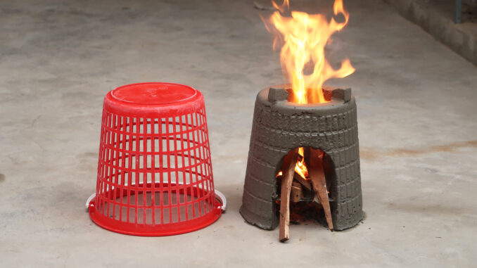 DIY Firewood Stove At Home | Design Ideas Cement Stove From The Trash