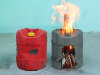 Creative Wood Stove Ideas From Plastic Container | DIY Smoke Free Cement Stoves
