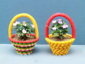 Creative Flower Pot Ideas _ Recycle Plastic Bottle Caps To Make Beautiful Colorful