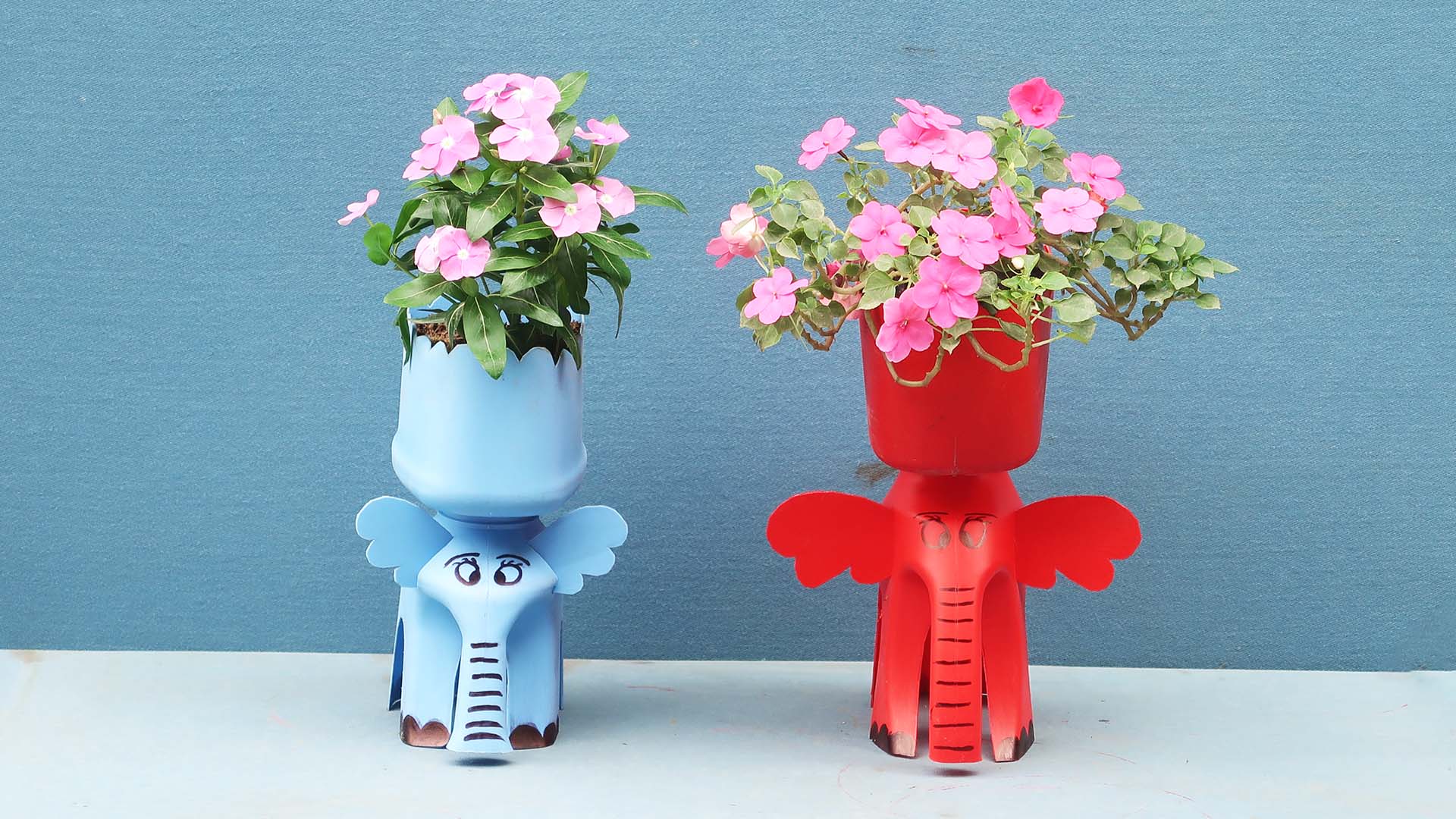 Awesome Flower Pot Ideas _ Recycle A Plastic Bottle To Make A Beautiful Elephant Flower Pot