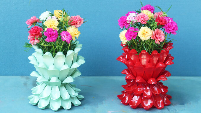Creative flower pot ideas from plastic bottles